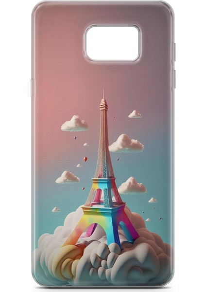 Samsung Galaxy Note 5 Uyumlu Kılıf Hd Baskılı Kılıf - Şekerleme Eiffel Tower