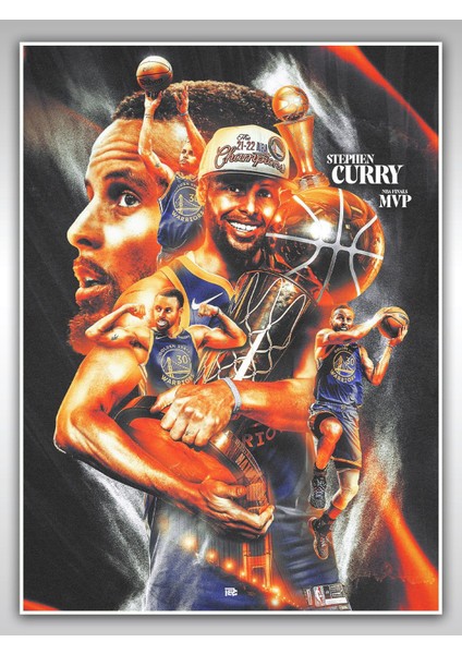 Stephen Curry Poster 45X60CM Nba Golden State Warriors Afiş - Kalın Poster Kağıdı Dijital Baskı