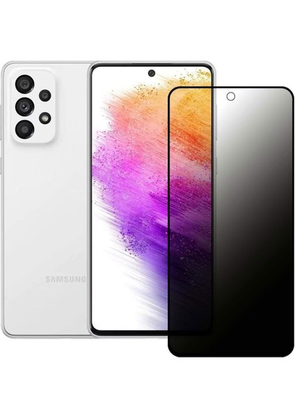 Samsung Galaxy A73 Uyumlu Hayalet Ekran Koruyucu Cam Tam Kaplama 9d