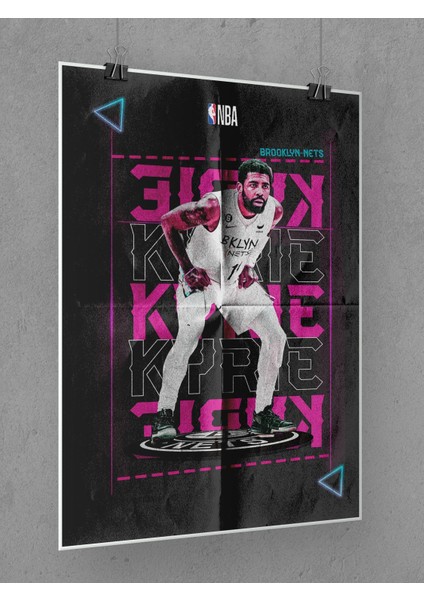 Kyrie Irving Poster 45X60CM Nba Basketbol Afiş - Kalın Poster Kağıdı Dijital Baskı