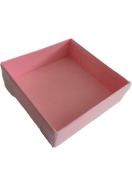 9X9X3 Pembe Asetat Kapaklı Hediyelik Kutu Hediyesi Söz (100 Adet)