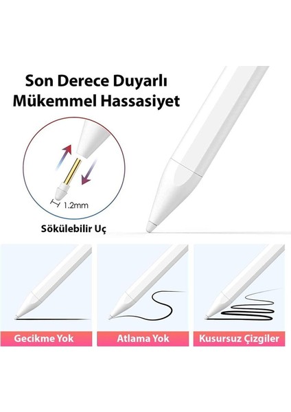 iPad Mini 5/6 Dokunmatik Kalem Avuç Içi ve Eğim Özelliği