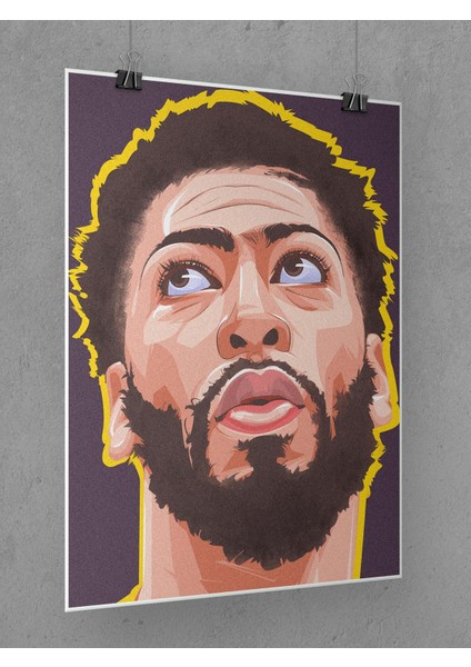 Anthony Davis Poster 45X60CM Nba Basketbol Afiş - Kalın Poster Kağıdı Dijital Baskı