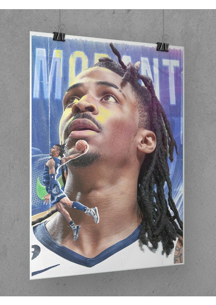 Ja Morant Poster 45X60CM Nba Basketbol Afiş - Kalın Poster Kağıdı Dijital Baskı