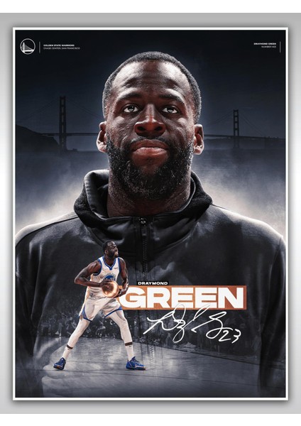 Draymond Green Poster 45X60CM Nba Basketbol Afiş - Kalın Poster Kağıdı Dijital Baskı