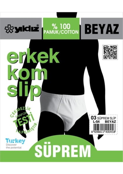 Erkek Süprem Slip Külot 03- 3 Adet