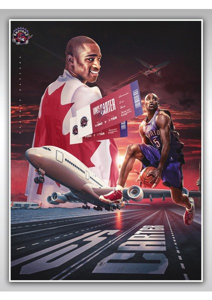 Vince Carter Poster 45X60CM Nba Basketbol Afiş - Kalın Poster Kağıdı Dijital Baskı