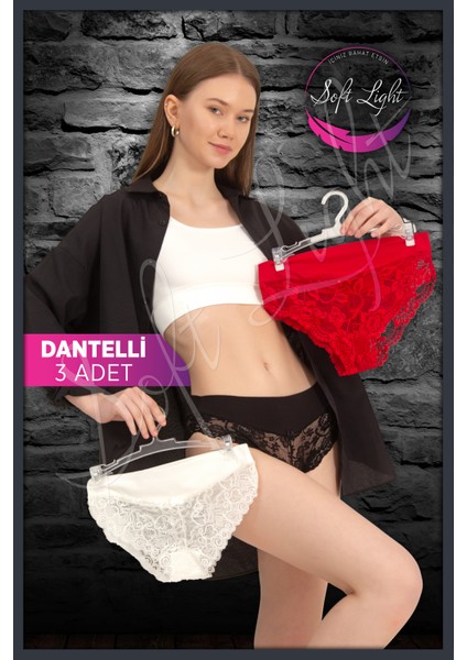 Beli Kumaş Dantelli Kadın Külot