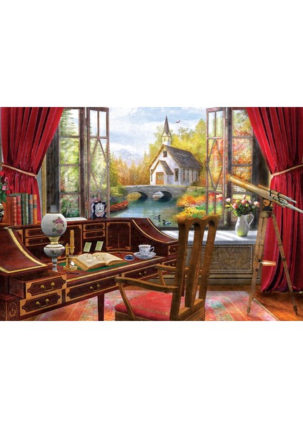 5074 Çalışma Manzaram 500 Parça Puzzle 48x34 cm