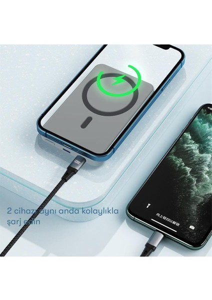 Earldom PD23 5.000 Mah 20W Kablosuz Şarjlı Pd Hızlı Şarj Magsafe Premium Mini Powerbank