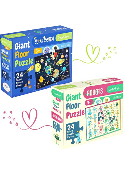 Jumbo Puzzle Set | Eğitici Yer Puzzle Seti | 3+ Yaş