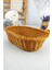 Rattan Banyo ve Makyaj Organizer Sepeti Oval Ekmeklik 24 cm Kahverengi - YK1447 5