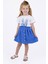 Kız Çocuk Süs Düğmeli Beli Lastikli Etek 4