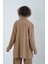 Camel Keten Karışımlı Astarsız Blazer Ceket 4