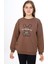 Angelos Girls Kız Çocuk Ayıcık Baskılı 3 Iplik Sweatshirt 7-13 Yaş LX268 1