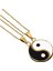 Lquuo Taichi Bulmaca Eşleştirme Kolye Yin Yang Kolye Link Zinciri Kolye Kadın Erkek Çift Için Dostluk Kolye, Altın, 46 + 7 cm (Yurt Dışından) 1