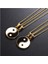 Lquuo Taichi Bulmaca Eşleştirme Kolye Yin Yang Kolye Link Zinciri Kolye Kadın Erkek Çift Için Dostluk Kolye, Altın, 46 + 7 cm (Yurt Dışından) 2