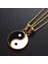Lquuo Taichi Bulmaca Eşleştirme Kolye Yin Yang Kolye Link Zinciri Kolye Kadın Erkek Çift Için Dostluk Kolye, Altın, 46 + 7 cm (Yurt Dışından) 3