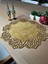 Hardal Sarısı Süet Kumaş Yuvarlak Amerikan Servis Takımı Supla 6'Lı 35 x 35 cm 1