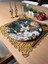 Hardal Sarısı Süet Kumaş Kare Amerikan Servis Takımı Supla 6'Lı 35 x 35 cm 2