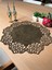 Yeşil (Yağ Yeşili) Süet Kumaş Yuvarlak Amerikan Servis Supla Takımı 6'Lı 35 x 35 cm 1