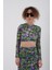Lila Floral Vatkalı Crop Bluz 1