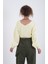 Sarı Büzgülü Kordonlu Crop Sweat 3