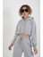 Gri Arketip Şardonlu Kapüşonlu Sweatshirt 1