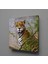 Leoparın Duruşu Kanvas Tablo 25X25CM 1