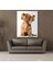 Müzik Dinleyen Köpek Kanvas Tablo 25X25CM 2