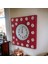 Ahşap Çam Ağacı Salon Ofis Duvar Saati Papatyalı Duvar Çiçekliği Süsü 41*42 cm 1