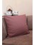 Koyu Gül Kurusu Premium Pamuklu Fermuarsız Kırlent Kılıfı 43X43CM 2