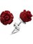 925 Ayar Gümüş Gül Küpe - Rose 3