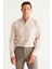 ALTINYILDIZ CLASSICS Erkek Bej Slim Fit Dar Kesim Düğmeli Yaka Pamuklu Gabardin Gömlek 3