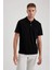 Erkek Siyah Regular Fit Düz Kesim Polo Yaka Basic Düz %100 Pamuk Polo Tişört B0643AXNS 4