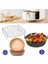 3 Parça Xxl 22 cm Airfryer Izgara Seti Silikon Pişirme Kabı Yanmaz Kağıt 1