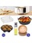 5 Parça Xxl 22 cm Airfryer Izgara Seti Silikon Kabı Yanmaz Kağıt Muffin Kabı Sprey Yağdanlık 2