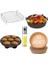 5 Parça Xxl 22 cm Airfryer Izgara Seti Silikon Kabı Yanmaz Kağıt Muffin Kabı Sprey Yağdanlık 1