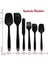6 Adet Isıya Dayanıklı Silikon Spatula Seti ve 7'li Yanmaz Teflon Kaplama Kepçe Mutfak Maşa Seti 5