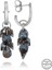 Swarovski Crystal Taşlı Gümüş Salkım Sallantılı Çivili Kadın Küpe 1
