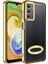 Case World Samsung Galaxy A14 Kapak Yanları Renkli Lens Korumalı Logo Gösteren Şeffaf Luxury Silikon Kılıf - Gold 1