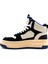 Bilekli Siyah Bej Kadın Sneaker Spor Ayakkabı G23K358 2