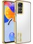 Caseart Xiaomi Redmi Note 11 Pro 5g Kapak Yanları Renkli Lens Korumalı Logo Gösteren Şeffaf Luxury Silikon Kılıf - Gold 1