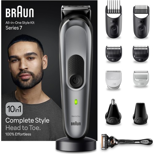 Braun Series 7 Hepsi Bir Arada Şekillendirme Seti, 10’u 1 Arada Erkek Bakım Kiti