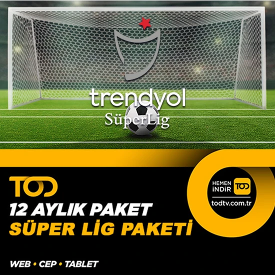 TOD 12 Aylık Süper Lig Paketi - (Web + Cep + Tablet)
