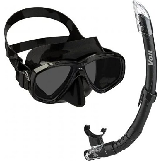 Voit Şnorkel Set Unisex Siyah Yüzücü Gözlüğü