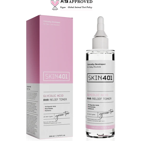 SKIN401 %5 Glikolik Asit Aydınlatıcı Etkili & Leke Karşıtı Tonik 200 ml