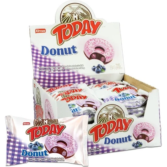 Today Donut Kek Yabanmersinli 35GR. 24 Adet (1 Kutu)