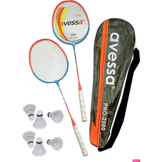 Avessa PRO-2000 Çantalı Profesyonel Badminton Raketi Seti + 6 Adet Badminton Topu