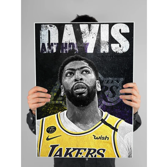 Saturndesign Anthony Davis Poster 60X90CM Nba Basketbol Afiş - Kalın Poster Kağıdı Dijital Baskı